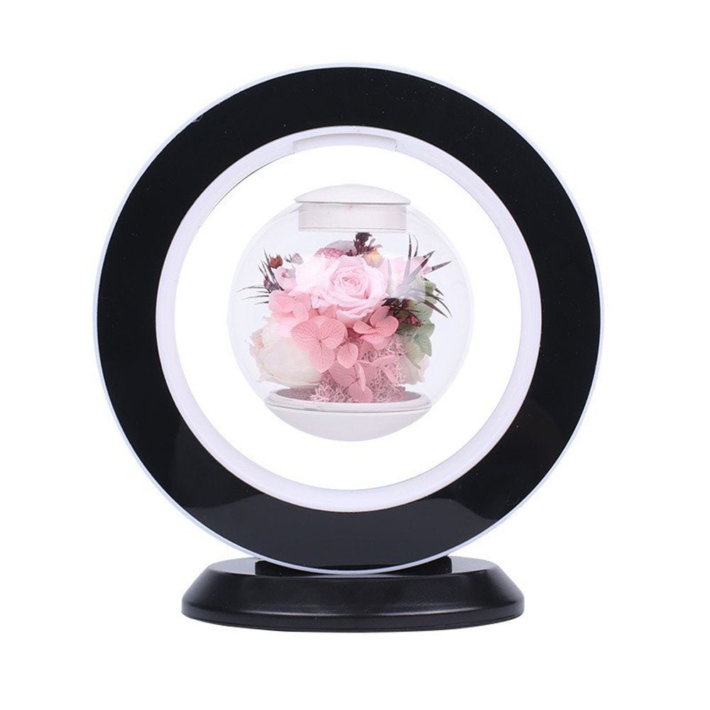 Magnetic Levitation Flower Night Light With 3D Immortal LED Design