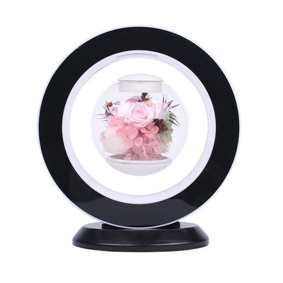 Magnetic Levitation Flower Night Light With 3D Immortal LED Design
