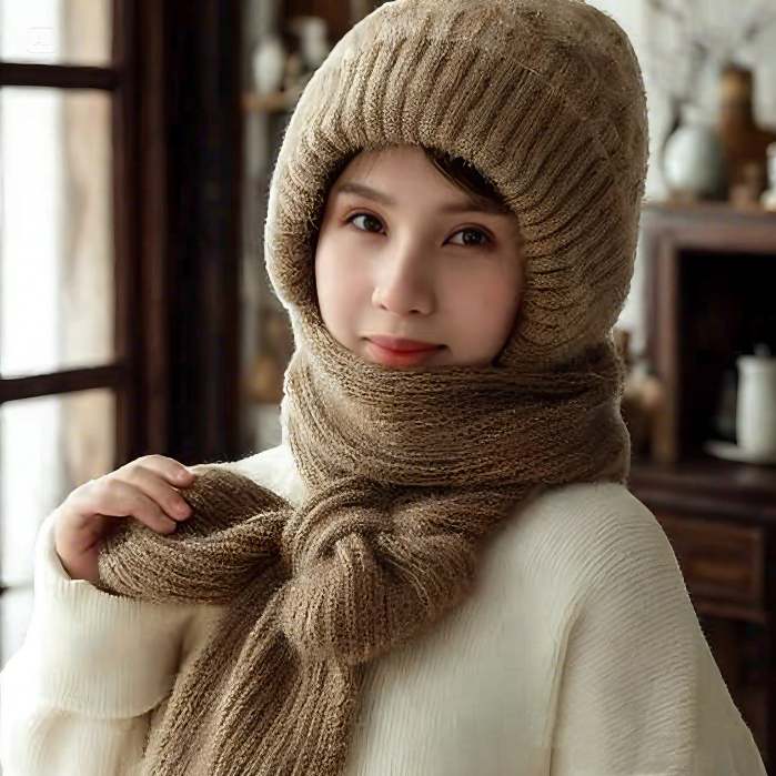 Comprehensive Ear Protection Windproof Hat Scarf For Cold Weather