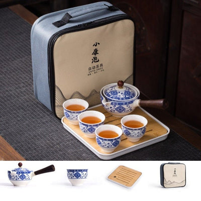 Exquisite Rotating Traditional Chinese Tea Set Collection