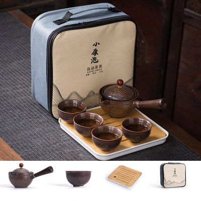 Exquisite Rotating Traditional Chinese Tea Set Collection
