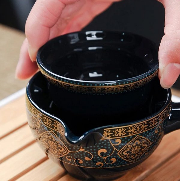 Exquisite Rotating Traditional Chinese Tea Set Collection