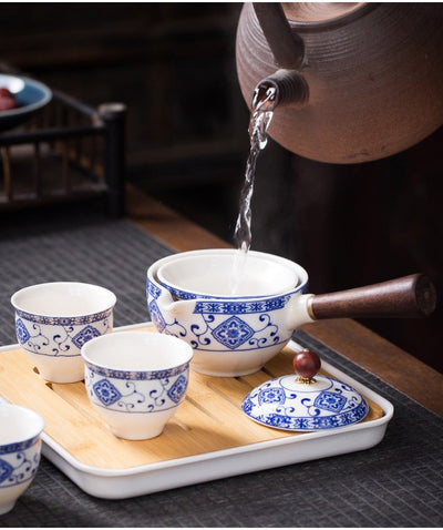Exquisite Rotating Traditional Chinese Tea Set Collection