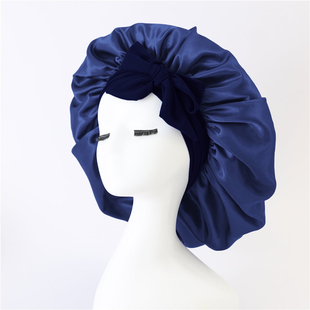 Layered Satin Hair Bonnet For Smooth Hair Care And Protection