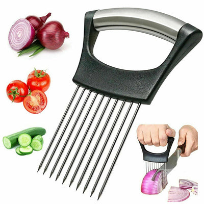 Onion Holder Slicer Stainless Steel Vegetable Tomato Cutting Tool