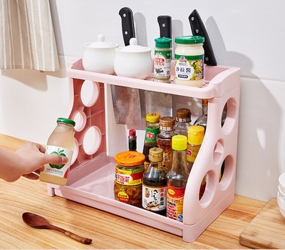 Multilayer Kitchen Storage Rack Shelving Organizer For Supplies
