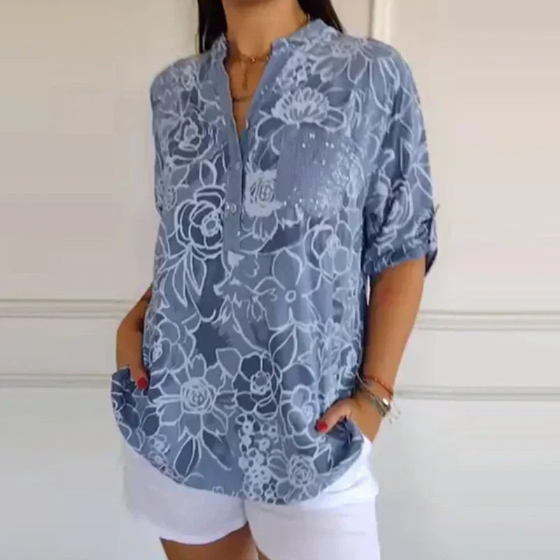 Printed Women's Shirts Summer Fashion Casual Stylish Tops