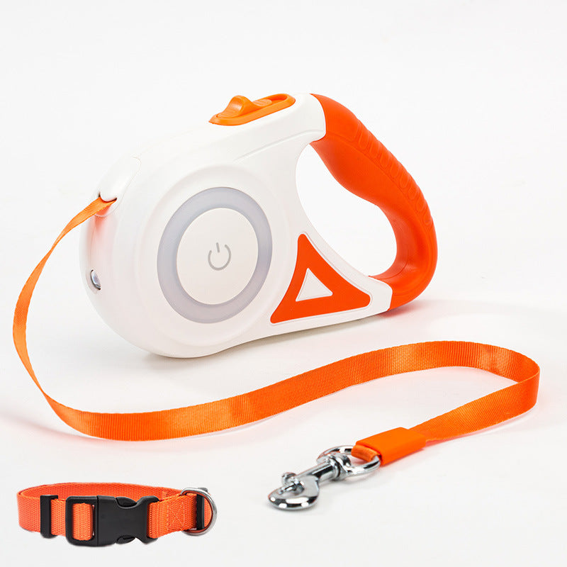Retractable Dog Leash With Collar And Traction Rope For Small Medium Dogs