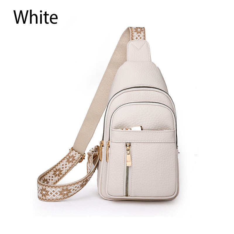 Women's Vintage PU Leather Chest Bag Stylish And Durable Design
