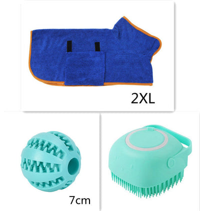 Silicone Dog Grooming Brush Bath Massage Gloves Shampoo Dispenser