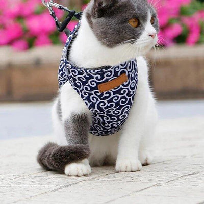 Cat Harness Vest With Breakaway Chest Strap For Safety And Comfort