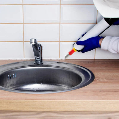 Universal Integrated Caulking Nozzle Tool Kit With Rubber Tips
