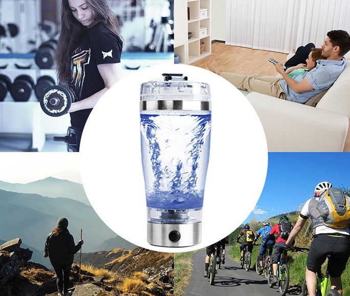 Electric Protein Shake Stirrer USB Rechargeable Milk Coffee Blender Cup