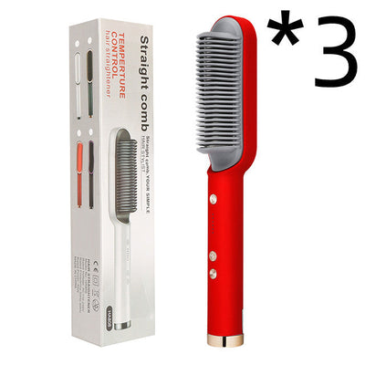 2 In 1 Hair Straightener Hot Comb Curling Tong Electric Brush