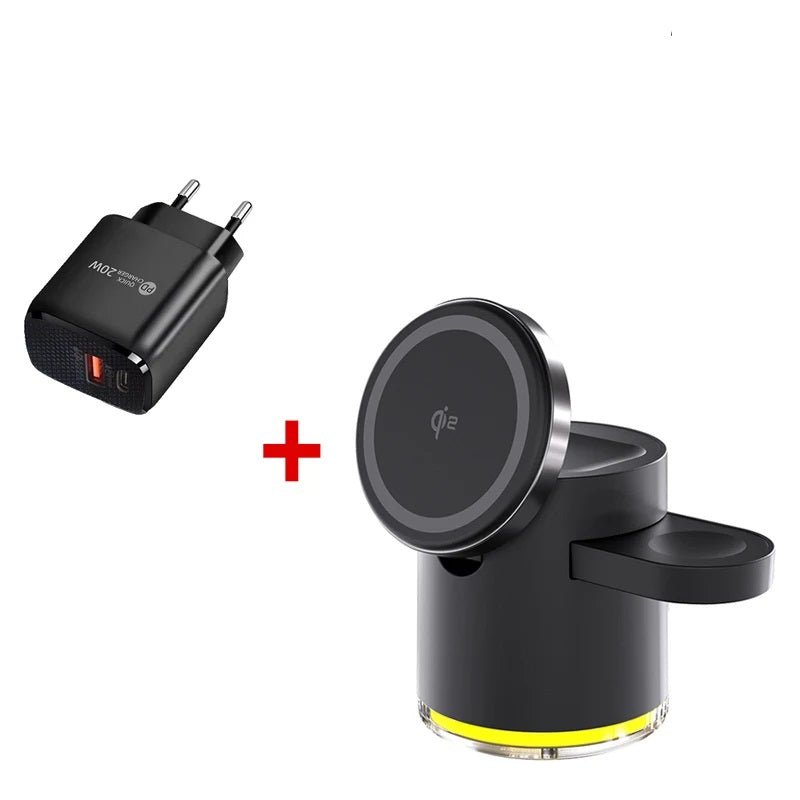 Fast Charging Wireless Charger 3-in-1 Foldable Stand For IPhone Apple Watch AirPods