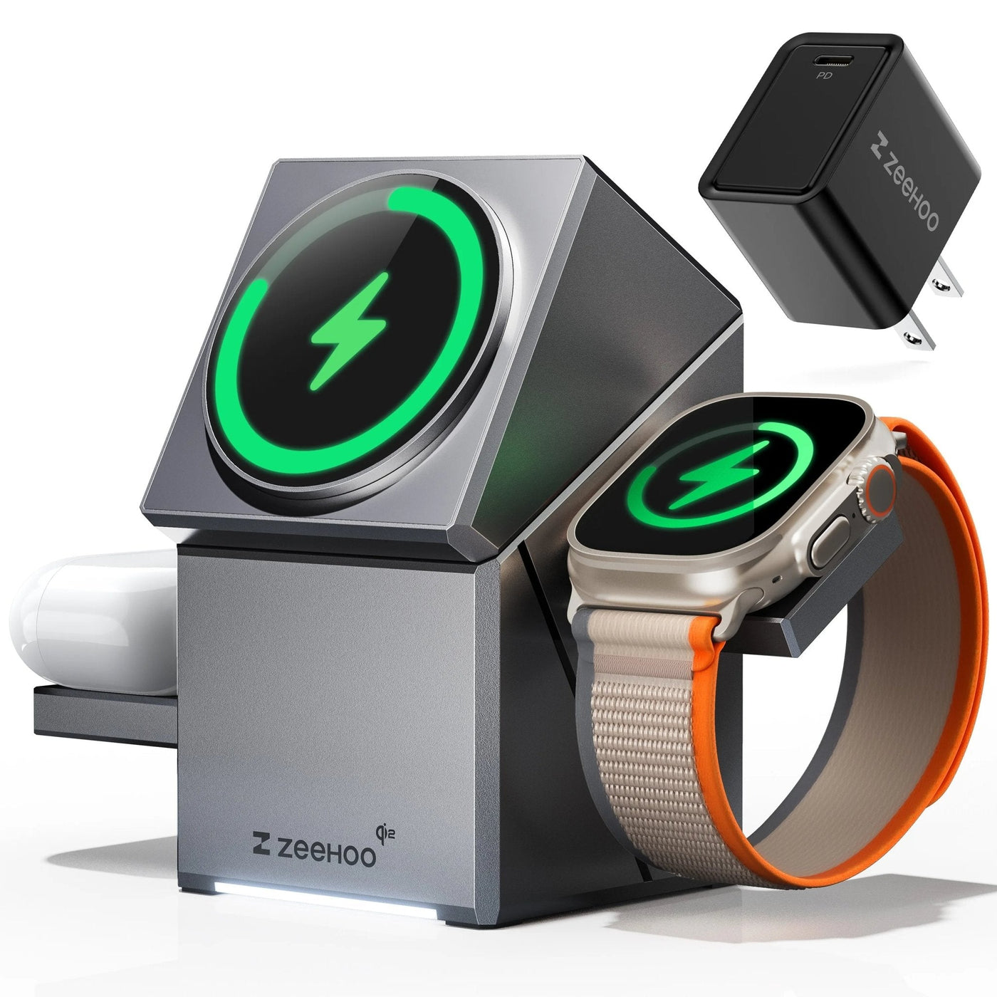 3-in-1 Fast Wireless Charger Magnetic Stand For IPhone Apple Devices