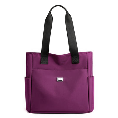 Waterproof Nylon Shoulder Bag Large Capacity Multi Pocket Design