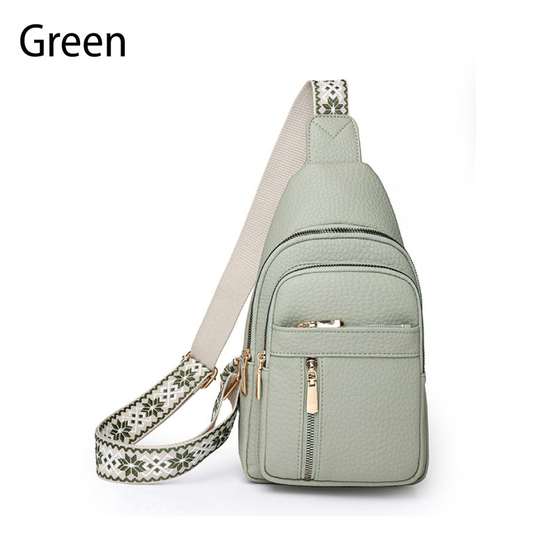 Women's Vintage PU Leather Chest Bag Stylish And Durable Design