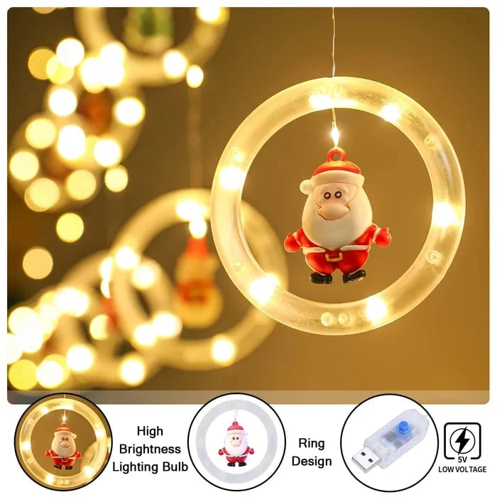 Christmas LED Wishing Ball String Lights Set Of 10 Decorative Balls