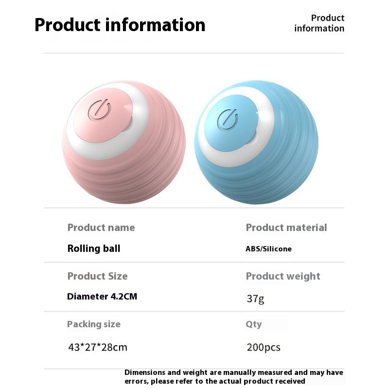 Interactive Pet Toy Ball Electronic Moving Playful Cat Dog Toy