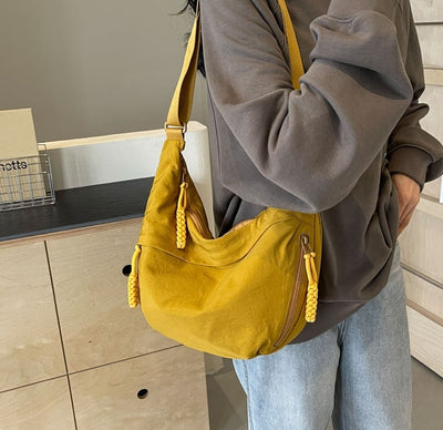 Women's Nylon Crossbody Bag Plain Color Fashion Hobo Style Tote