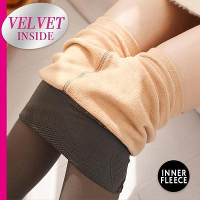 Flawless Legs Translucent Warm Fleece Pantyhose For Comfort