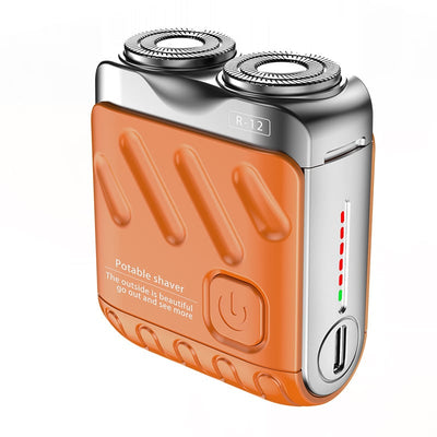 Portable Electric Shaver Dual Ring Rotary Cordless Razor