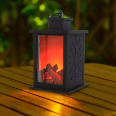 Fireplace Lantern Lamp LED Hanging Decorative Simulation Light