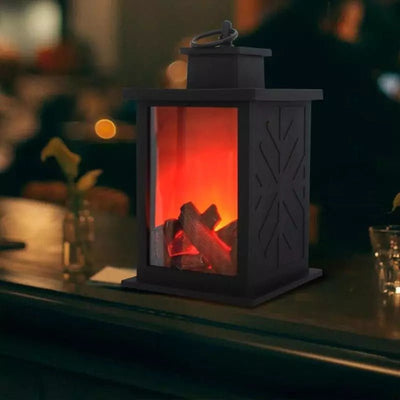 Fireplace Lantern Lamp LED Hanging Decorative Simulation Light