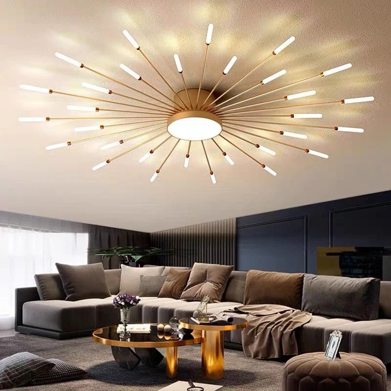 Firework Flush Ceiling Lamp LED Sputnik Flower Light For Living Room