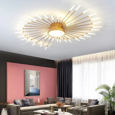 Firework Flush Ceiling Lamp LED Sputnik Flower Light For Living Room