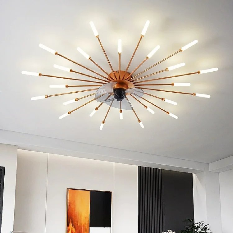 Firework Flush Ceiling Lamp LED Sputnik Flower Light For Living Room