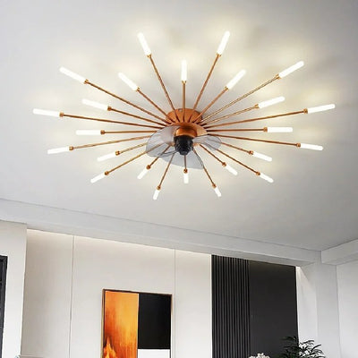 Firework Flush Ceiling Lamp LED Sputnik Flower Light For Living Room
