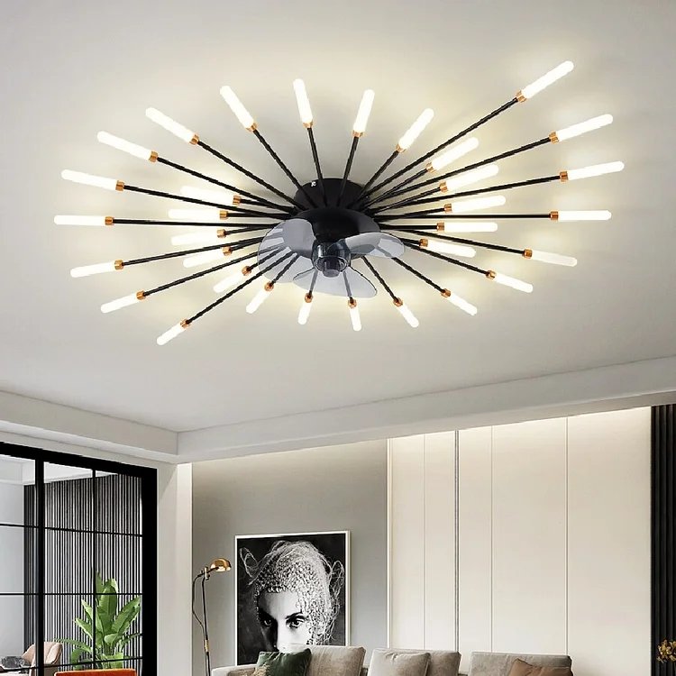 Firework Flush Ceiling Lamp LED Sputnik Flower Light For Living Room