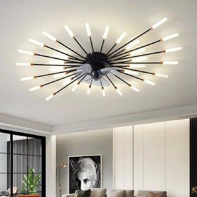 Firework Flush Ceiling Lamp LED Sputnik Flower Light For Living Room