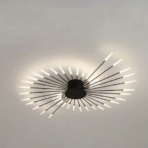 Firework Flush Ceiling Lamp LED Sputnik Flower Light For Living Room