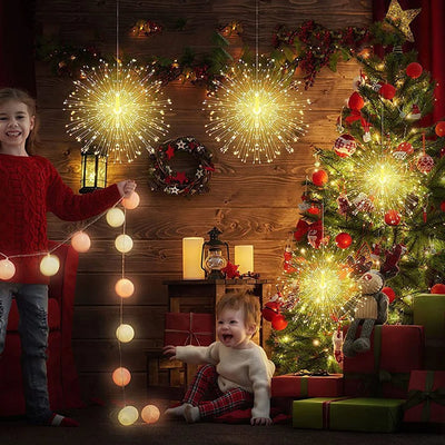 Fireworks Outdoor Christmas String Lights For Garden Party Decor