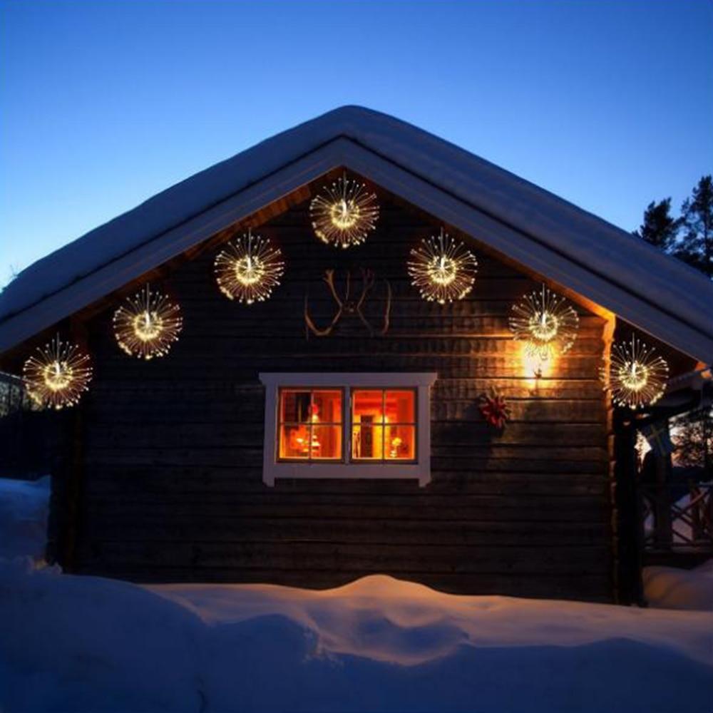 Fireworks Outdoor Christmas String Lights For Garden Party Decor