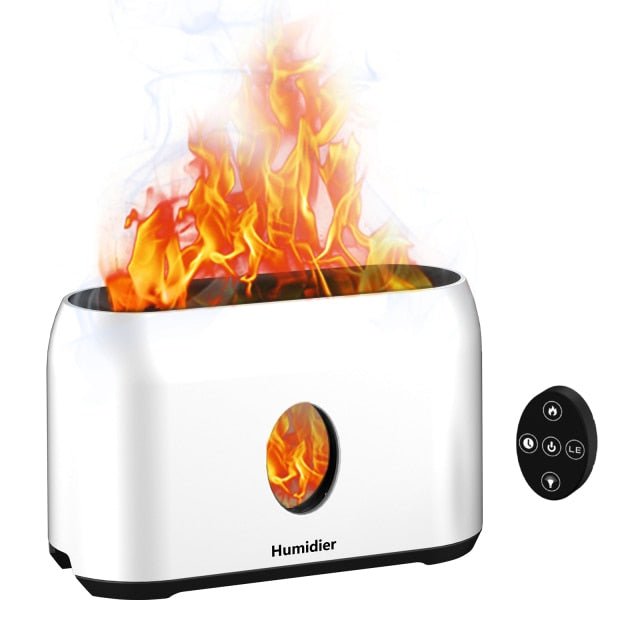 Flame Mist Humidifier With Warm Air Diffuser For Home Use