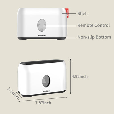 Flame Mist Humidifier With Warm Air Diffuser For Home Use