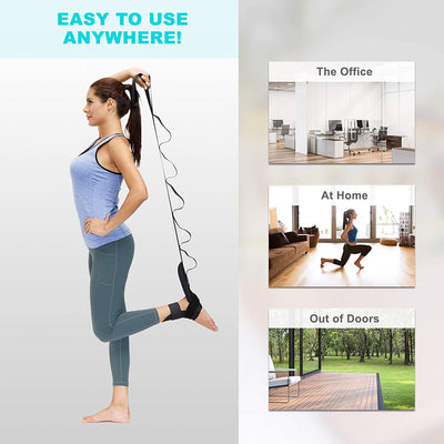 Leg Stretcher Strap For Flexibility And Lower Back Pain Relief