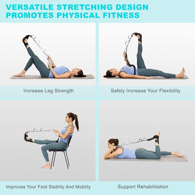 Leg Stretcher Strap For Flexibility And Lower Back Pain Relief