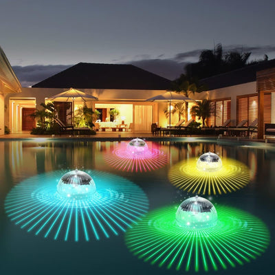Floating Swimming Pool Disco Light Solar Powered LED Water Drift