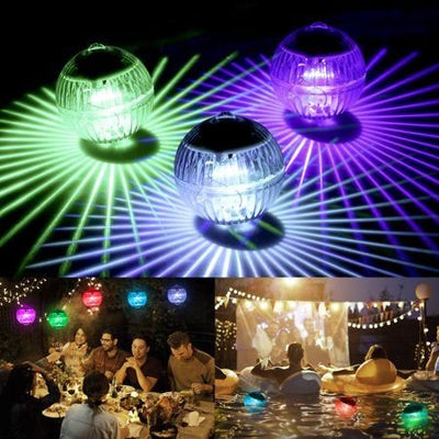 Floating Swimming Pool Disco Light Solar Powered LED Water Drift