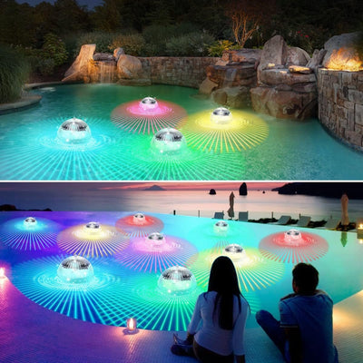 Floating Swimming Pool Disco Light Solar Powered LED Water Drift