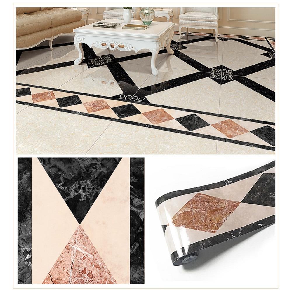 Floor Tile Stickers Decorative Waterproof 5 Meter Roll