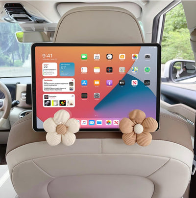 Floral Car Seat Hooks Stylish Backseat Accessories For Bags Clothes