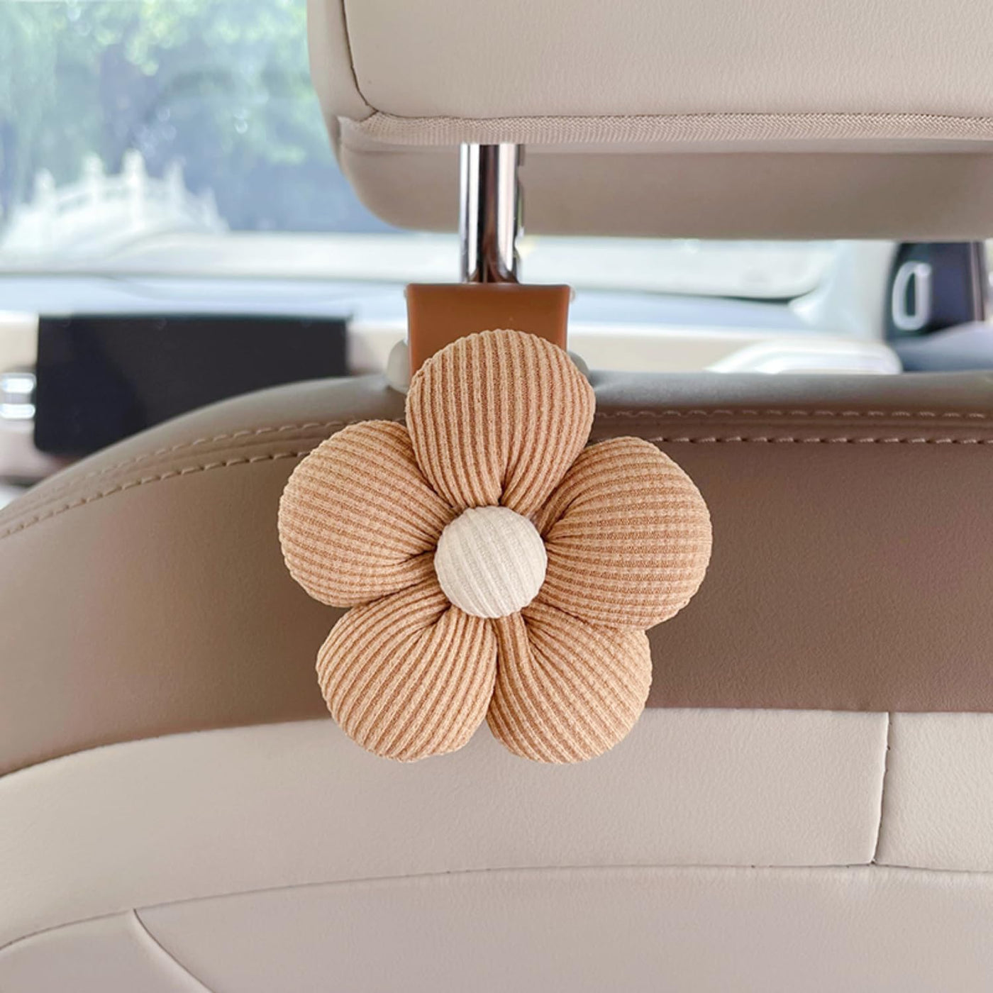 Floral Car Seat Hooks Stylish Backseat Accessories For Bags Clothes