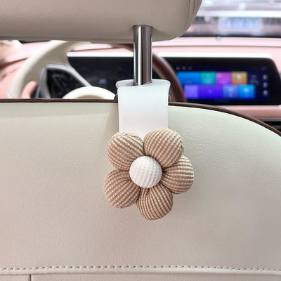 Floral Car Seat Hooks Stylish Backseat Accessories For Bags Clothes