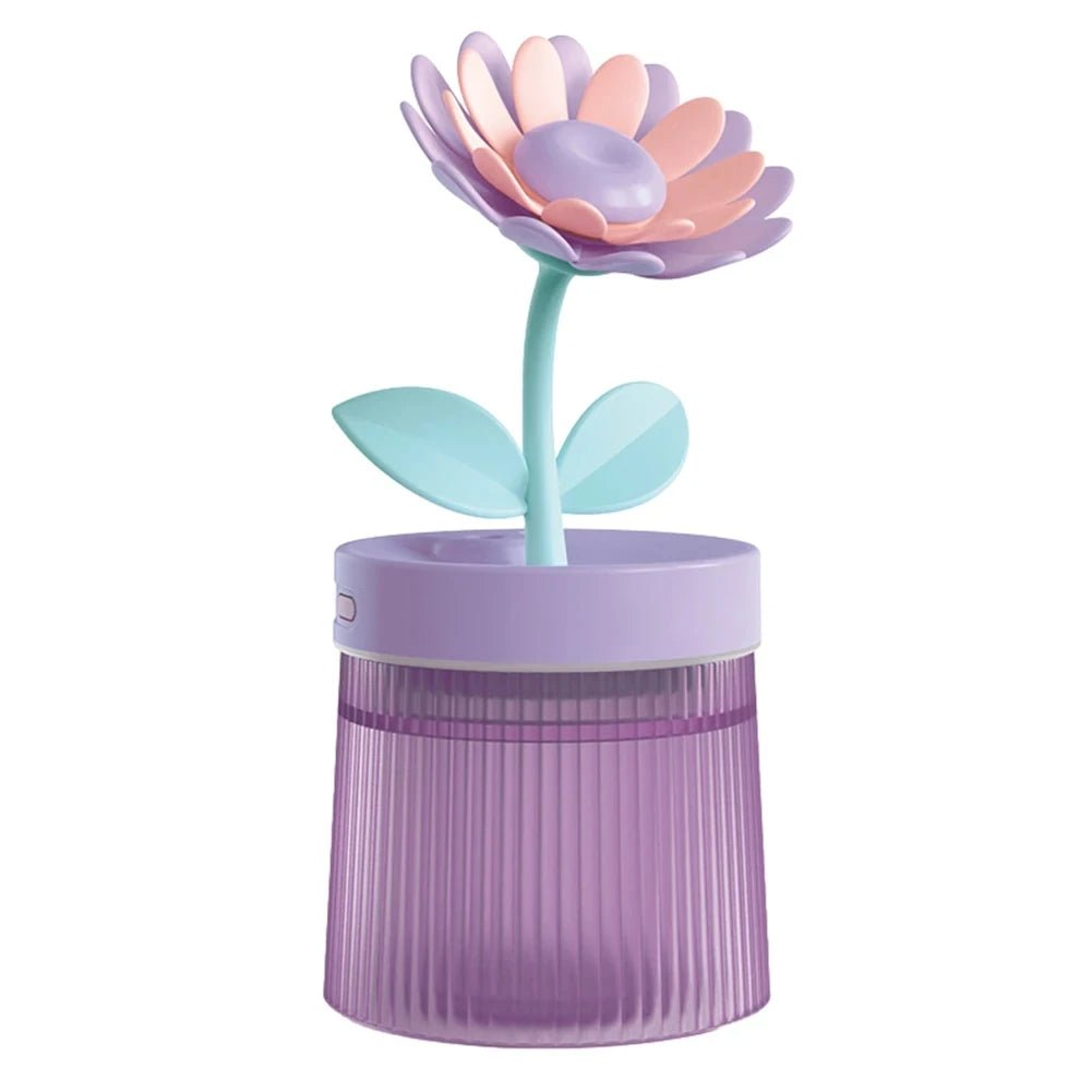 Flower Air Humidifier USB Aromatherapy Diffuser With Light For Bedroom Car Desk